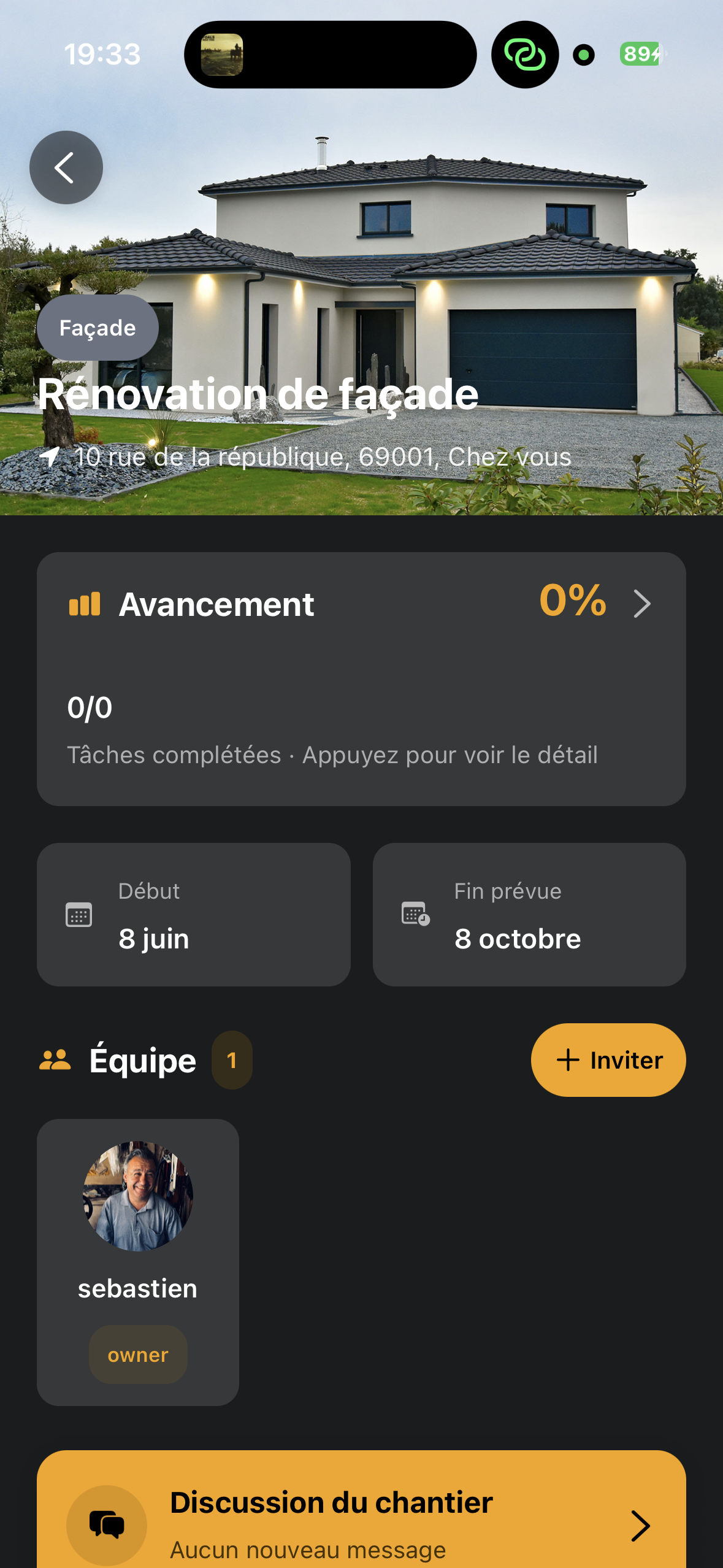 Interface MyTravo - Vue planning intelligent